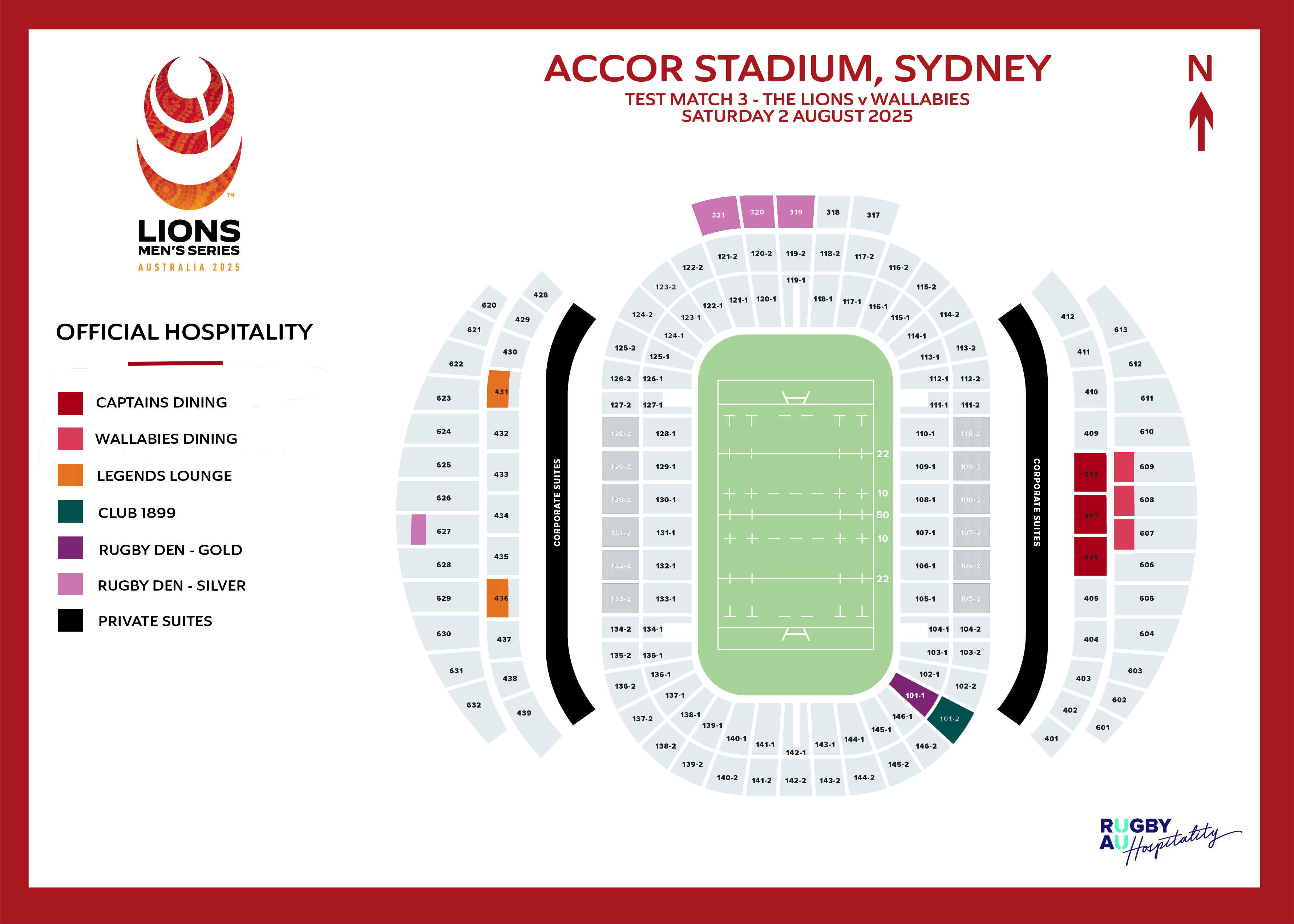 Accor Stadium 2025 Lions Hospitality Map 2